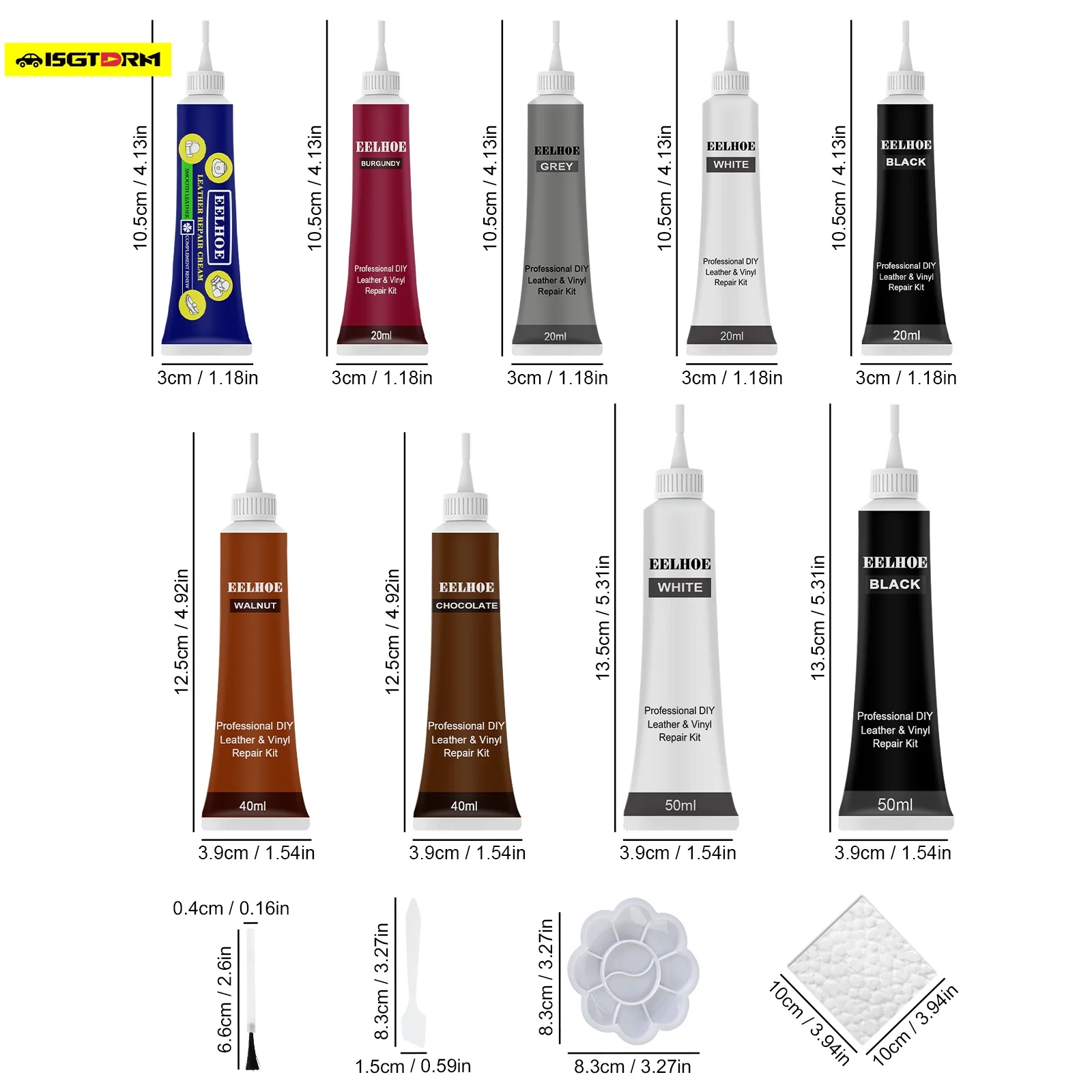 

ISGTDRM Leather Repair And Color Repair Paste Scratch Removal Refurbishment Dyeing And Color Repair Leather Sofa Repair Paste