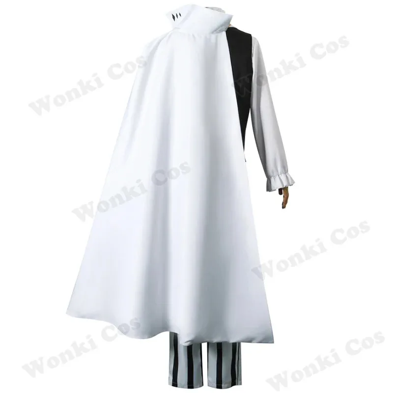 Temporada 4 bungo nikolai gogol cosplay traje peruca conjunto terno manto uniforme com chapéu trajes de festa de natal de halloween
