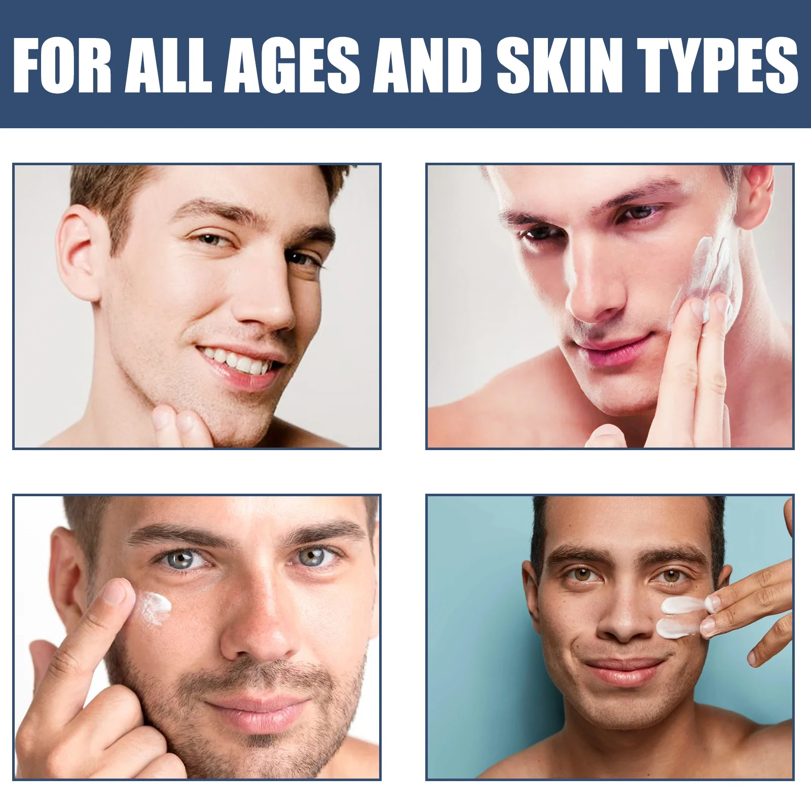 6 IN1 كريم مرطب حمض الهيالورونيك للوجه للرجال ترطيب البشرة تفتيح الهالات السوداء المضادة للانتفاخ تتلاشى الخطوط الدقيقة