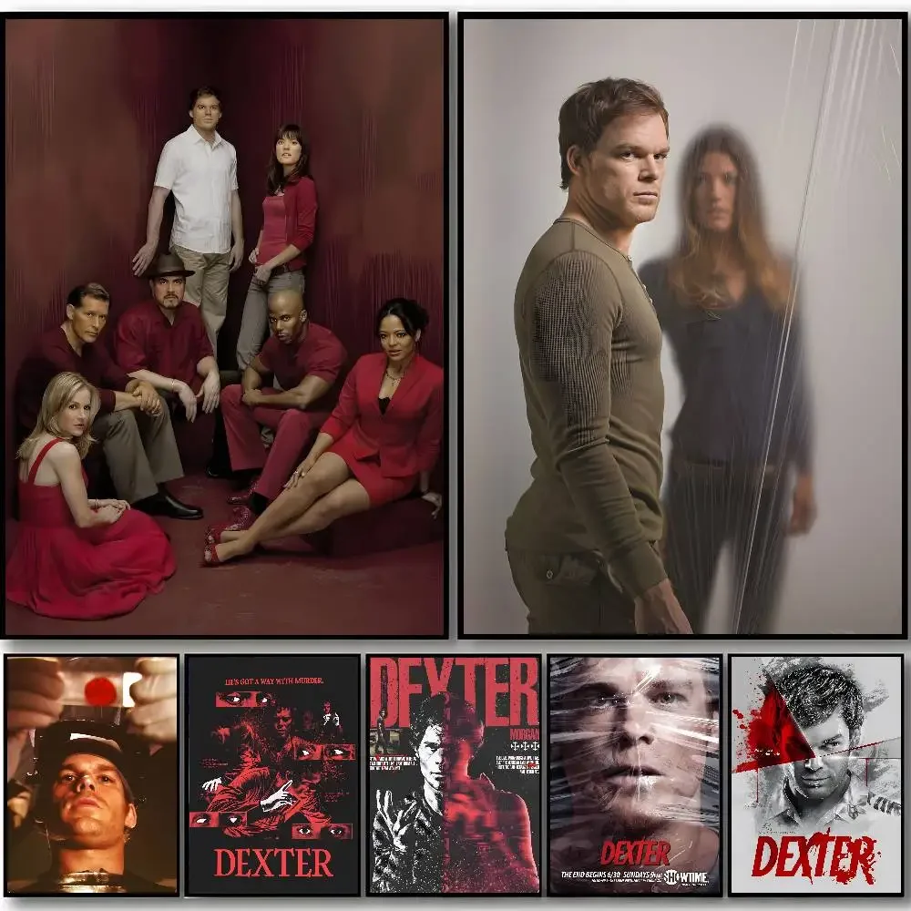 Dexter American Classic Horror Anime Poster Self-adhesive Stickers Are Suitable For Any Wall Surface Waterproof Moisture-proof