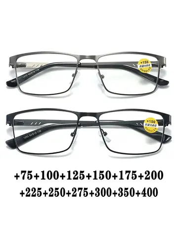 Men Business Reading Glasses Frame for Reader Mens Presbyopia Blue Light Blocking Eyeglasses Classic Hyperopia Spectacles Diopte