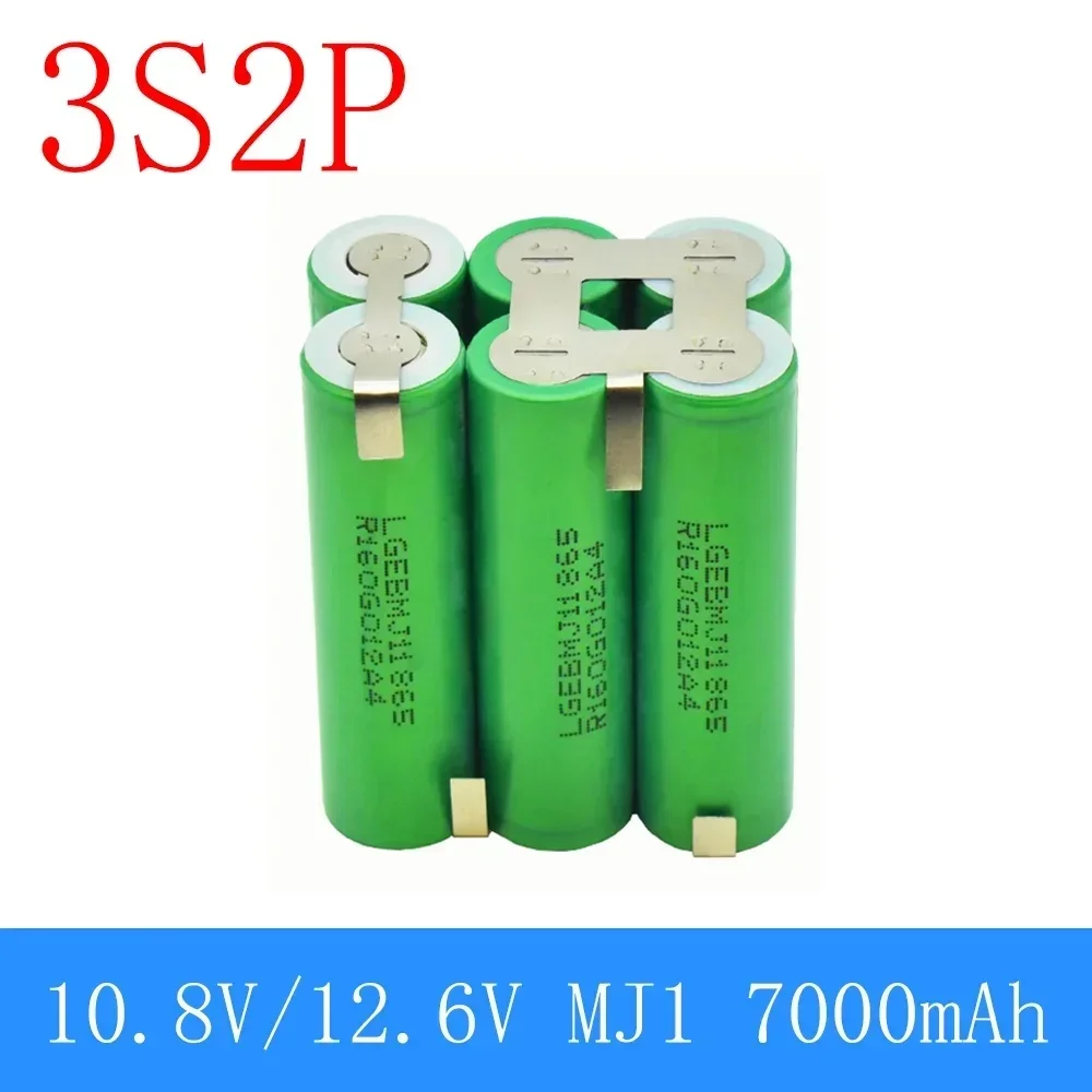 2S1P 1S3P 3S2P 4S2P 5S2P 8.4V 3.7V 10.8V 16.8V 18V MJ1 battery pack 18650 3500mAh battery for 18V screwdriver battery.