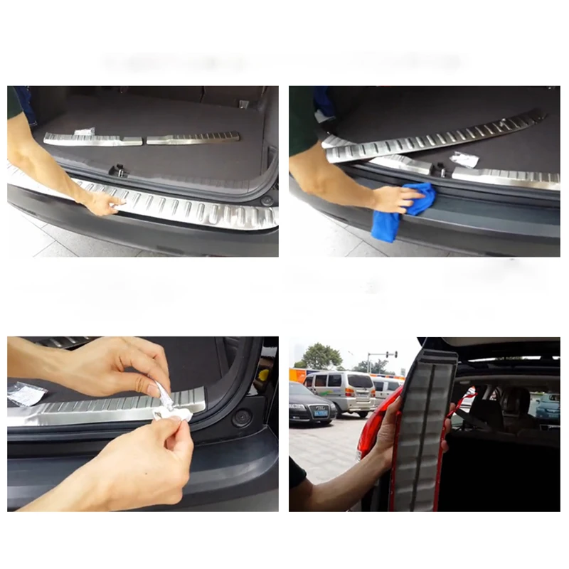 Para placa protectora trasera de coche Leading Ideal L9, tira brillante de parachoques trasero, puerta trasera, tira de protección de maletero, placa protectora de maletero