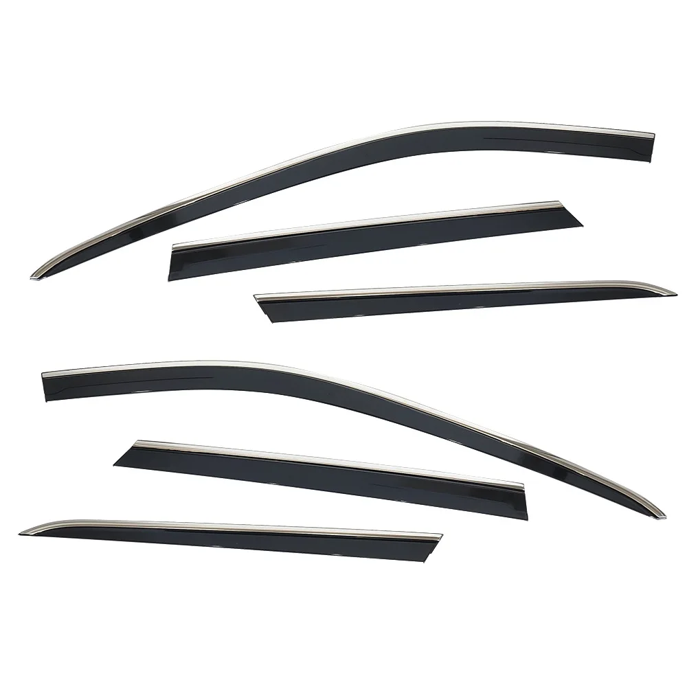 4PCS Solid Black Window Visor Anti Aging Wind Deflector For Jetour Traveler Shanhai T2 2023+
