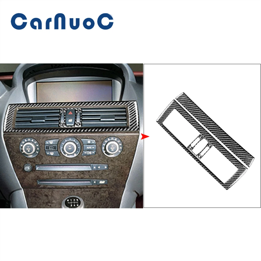 

For BMW 6 Series M6 E63 E64 2004-2010 Center Air Outlet Decorative Cover Trim Accessories Car Carbon Fiber Interior Stickers