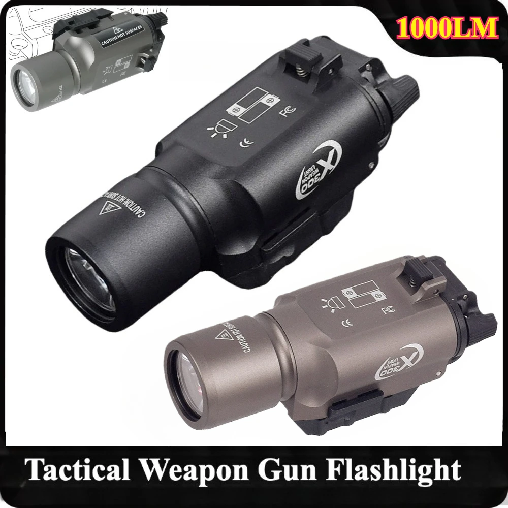 Tattico X300 X300U Ultra Metallo Pistola Pistola Stroboscopica HA CONDOTTO LA Luce Accessori Per Pistole Misura 20mm Rail Airsoft Appeso Torcia Da Caccia