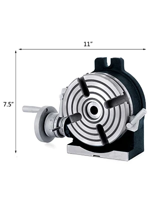 SucceBuy 150mm/5.9In Vertical & Horizontal Rotary Table Adjustable Dividing Plate Index System Dividing Head for Milling Machine