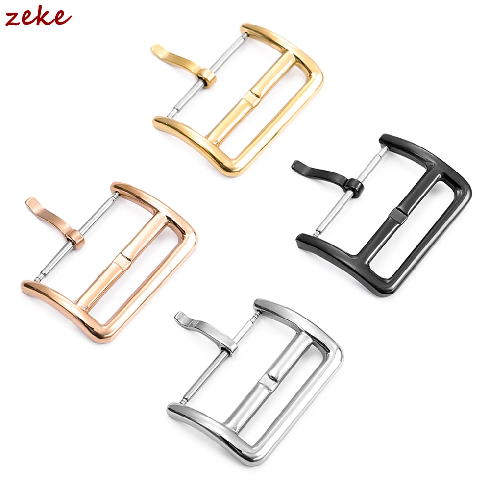 الفولاذ المقاوم للصدأ حزام مشبك للنساء الرجال الفضة الذهب الصلبة معدن حزام من الجلد مشبك حزام اكسسوارات 16 مللي متر 18 مللي متر 20 مللي متر الأشرطة