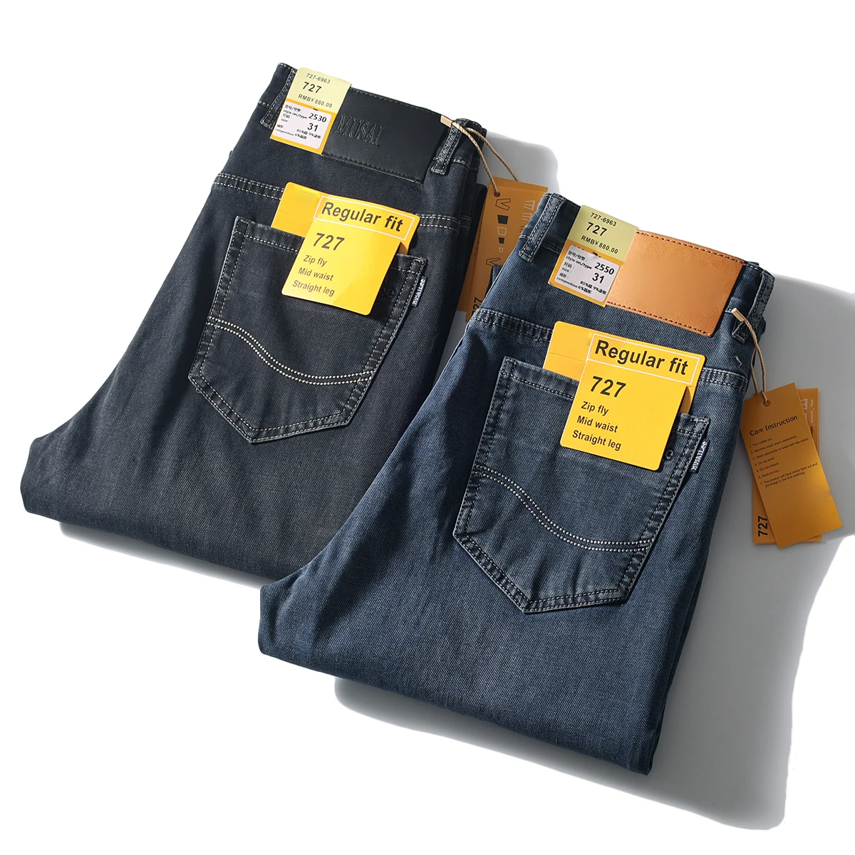 

Мужские модные утепленные прямые джинсы с эластичным поясом, белые, осенне-зимние, новые, длинные брюки, молодежные, со средней/высокой талией