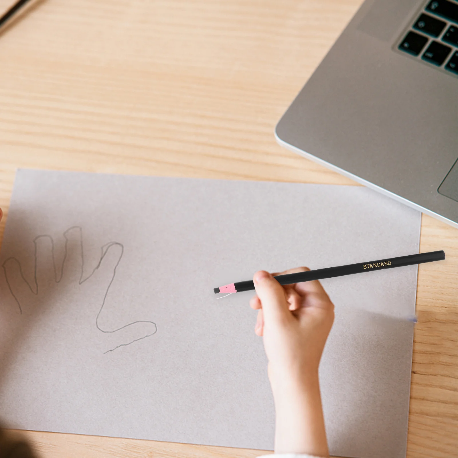 Juego de 12 lápices de crayones sin corte, un paquete de color negro