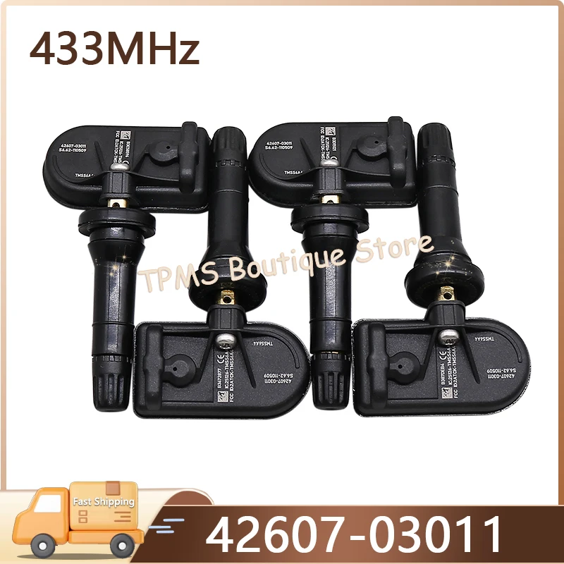 

4pcs 433MHz 42607-03011 4260703011 Car Tire Sensors System TPMS Tyre Pressure Sensor For Toyota BZ3 2023 2024