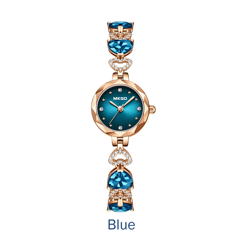 UTHAI L36 Women\'s Fashion Quartz Watch Light Luxury Diamond Chain Waterproof Premium Blue Crystal Bracelet Female\'s Watches Gift