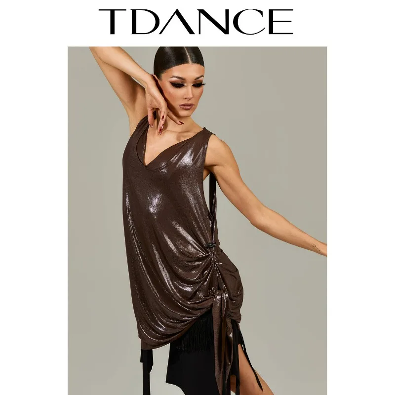 customized Women's Latin Practice Clothes Front and Back Two Wear Outer Style Dressing for Class Training Paired with GL-262