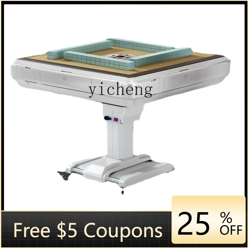 LYY  Electric Double Drive Mute Mahjong Machine Heating Folding Mahjong Table Household