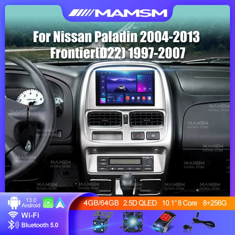 Android 14 2Din Car Radio For Nissan Paladin 2004-2013 Frontier D22 1997-2007 Wireless Carplay Auto Multimedia Video Player GPS