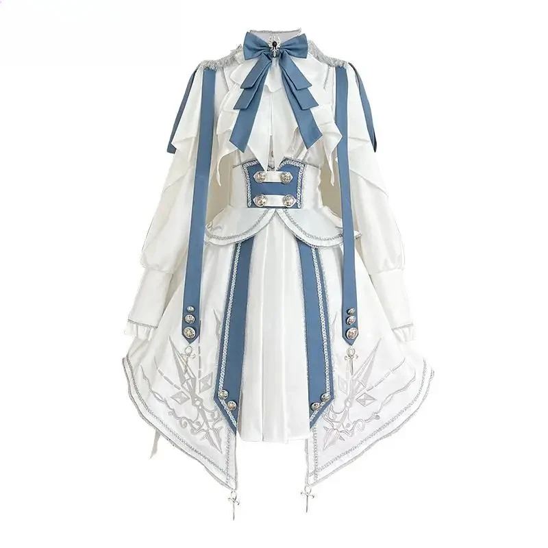 

25Original Lolita Skirt Set Spring and Autumn New Role-playing Long-sleeved Loose Top Skirt 2-piece Set Daily Cute Sweet Outfits