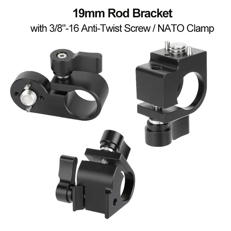 CAMVATE 19mm Single Rod Bracket with 3/8
