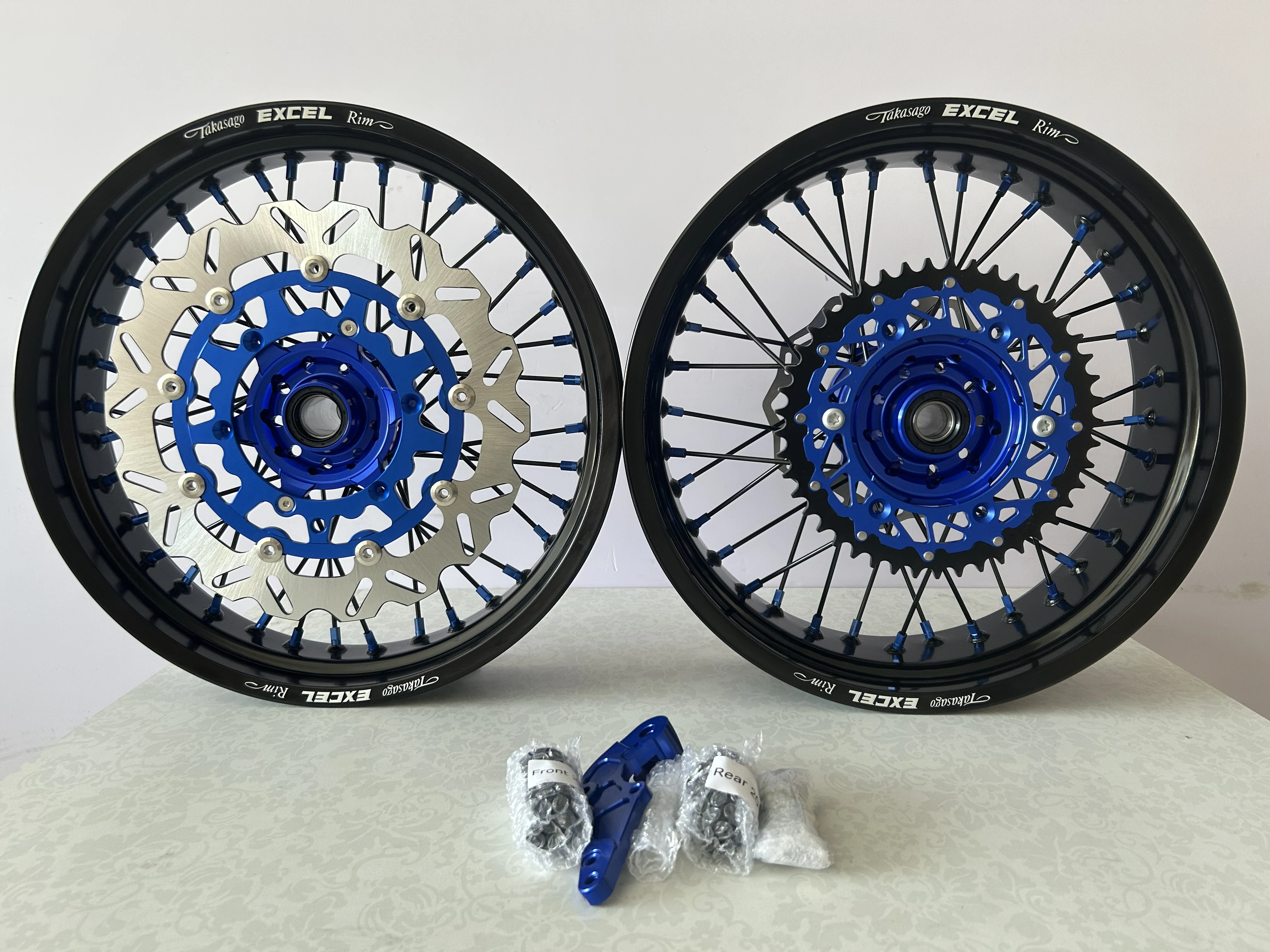 Suit for Husqvarna Fe 250 2017 Forge Motorcycle Spoke Wheel Sets for Supermoto Rims
