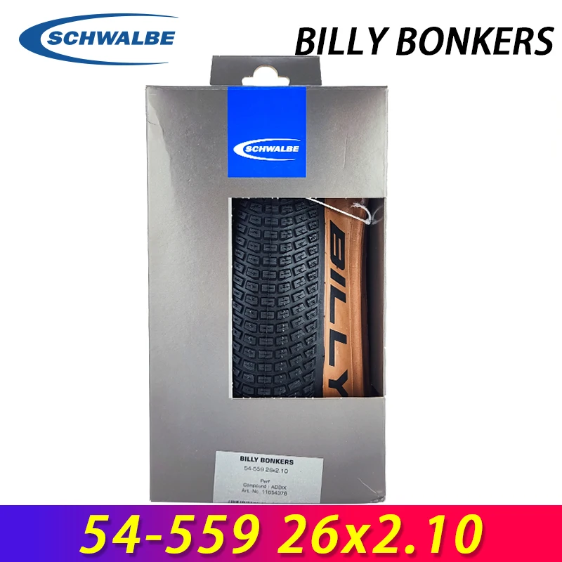 

SCHWALBE Original BILLY BONKERS 26x2.10 Brown Sidewall Folding Tire for Dirt Jump MTB Bike BMX PumpTrack Bicycle Cycling Parts