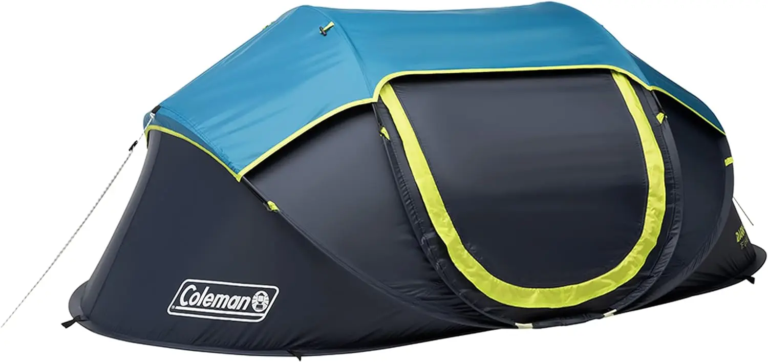 

Pop-Up Camping Tent with Dark Room Technology, 2/4 Person Tent Sets Up in 10 Seconds & Blocks 90% of Sunlight, includes