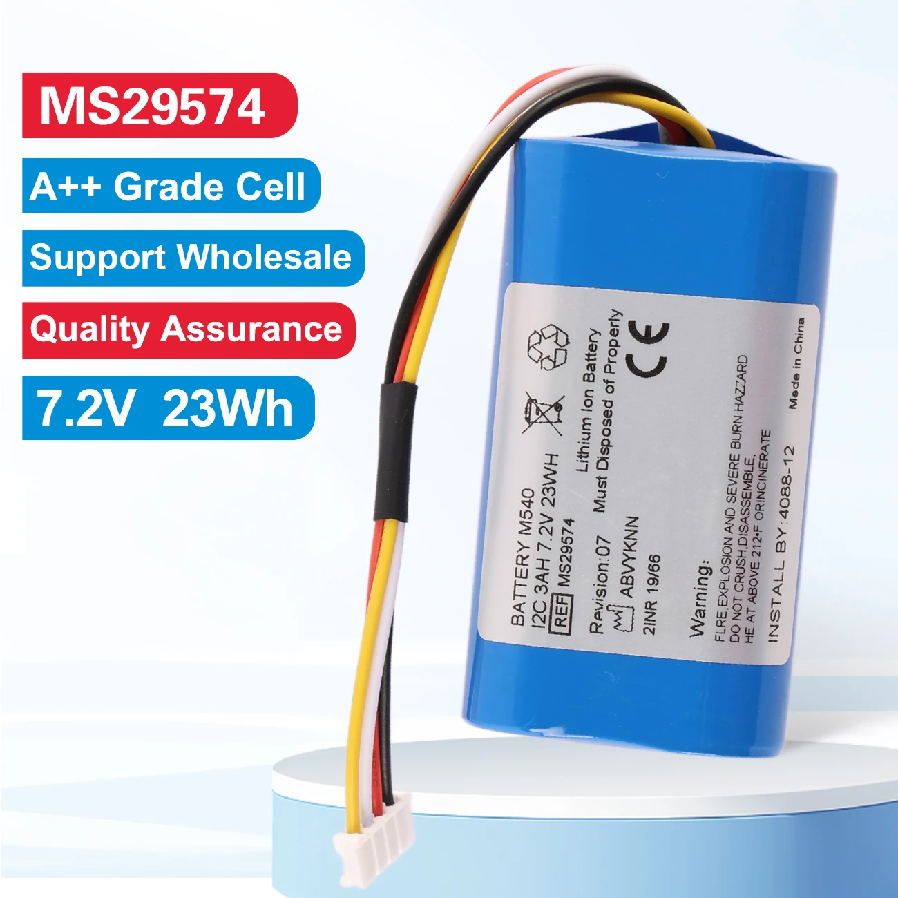 MS29574 7.2V 23Wh Replacement Li-ion Battery Compatible with Drager Infinity M540 Monitor B11943 MS17465