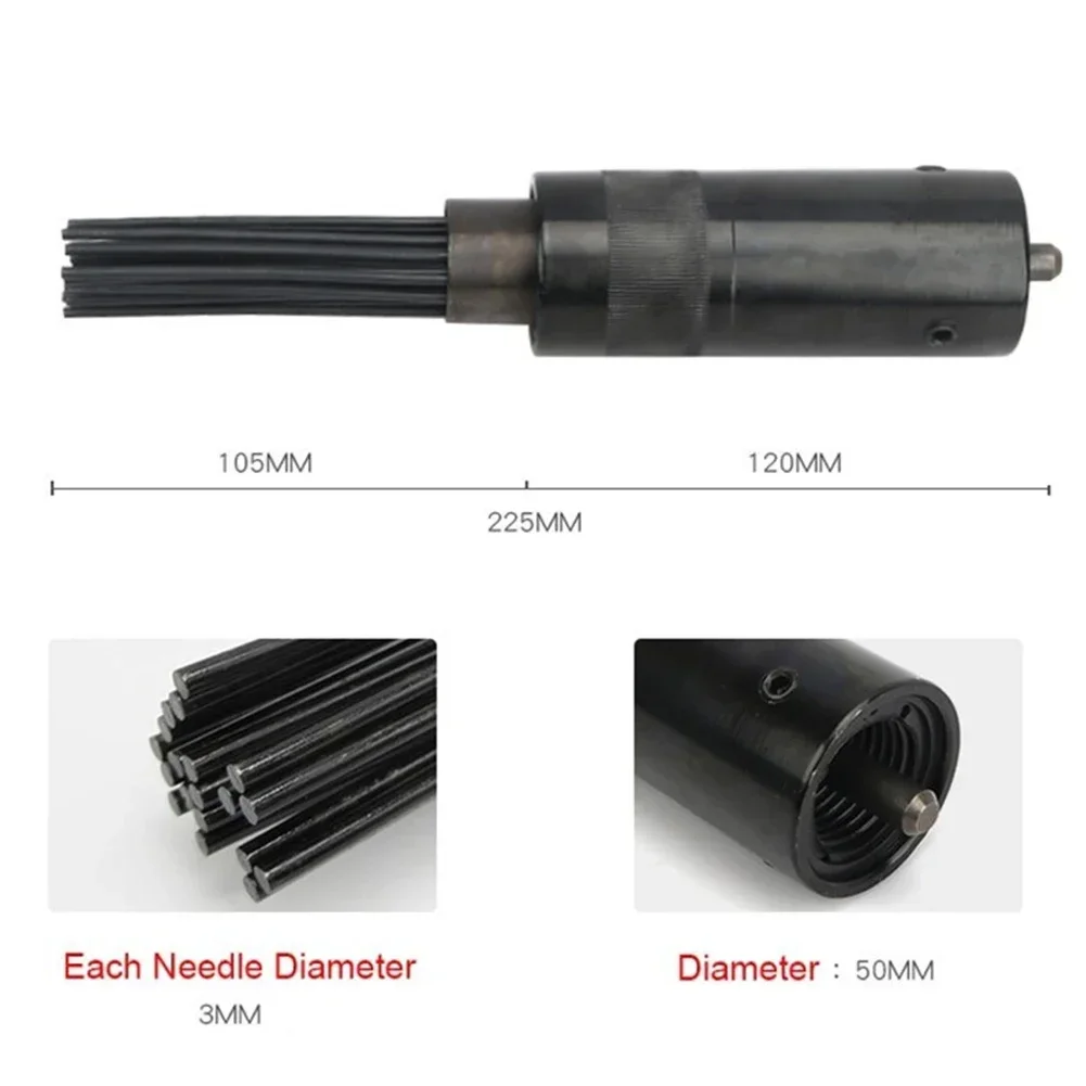 Imagem -04 - Cabeça de Remoção de Ferrugem para Scalers de Agulha de ar Pneumático Pistola de Remoção de Ferrugem Martelo Ferramentas Pequenas Acessórios Ferramenta de Agulha Pneumática