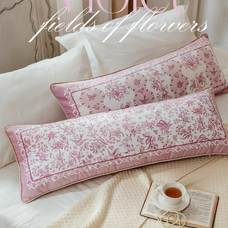 Purple Pillows 35x100 Long Cushion Luxury Garden Style Cushions Decorative Pillow For Sofa Chair Bedding Home Decorations
