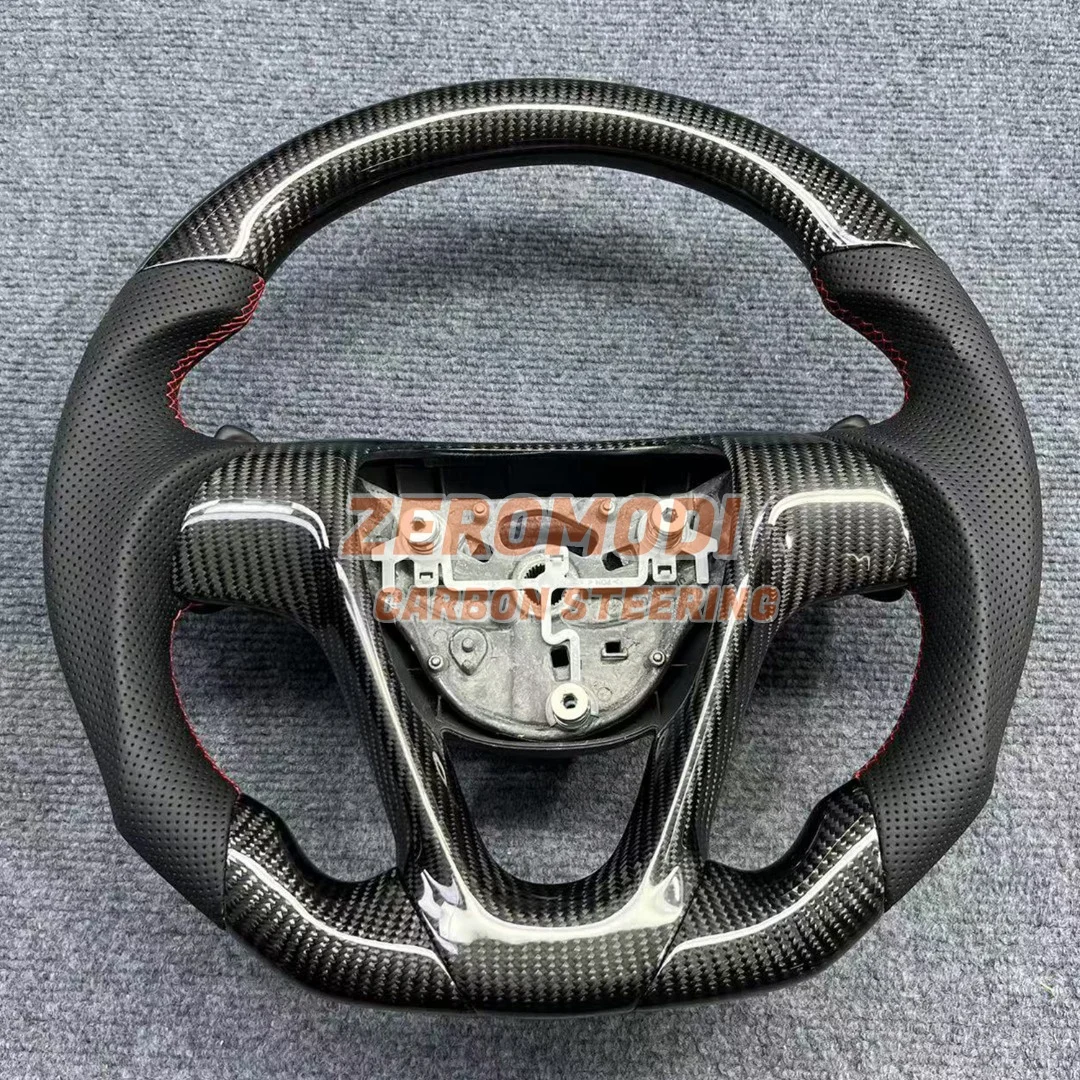 Real Carbon Fiber & Leather Steering Wheel Replacement Fit For Smart Fortwo 451 Interior Accessory