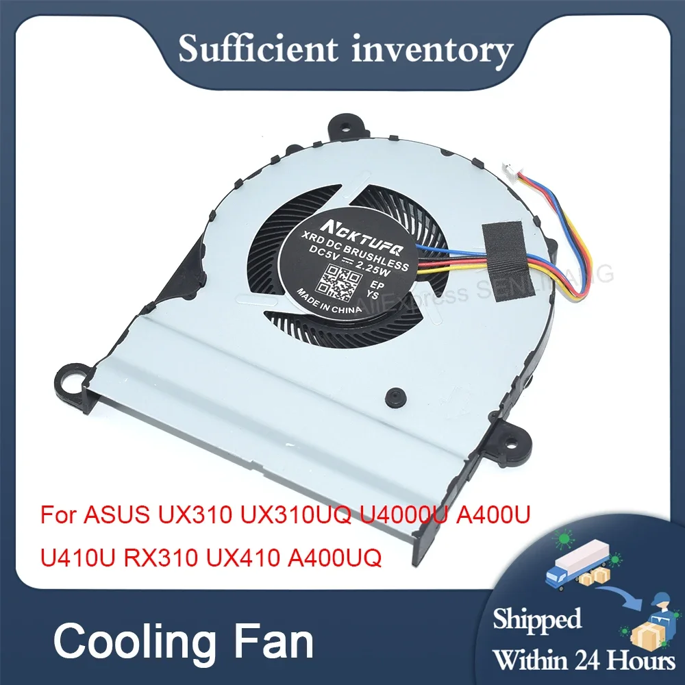 New DC5V 0.5A 4-Pin For ASUS UX310 UX310UQ U4000U A400U U410U RX310 UX410 A400UQ Laptop CPU Cooling Fan