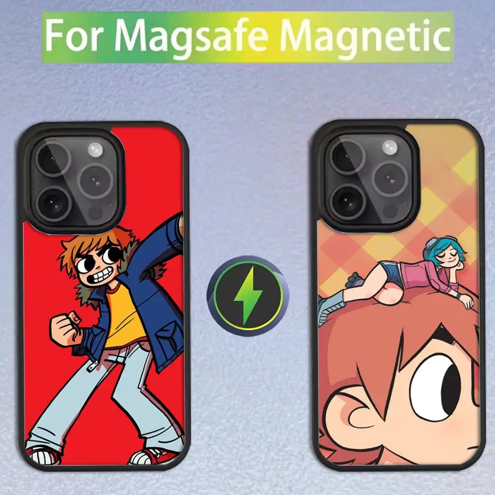 

Cartoon Scott Pilgrim Phone Case For iPhone 17,16,15,14,13,12,11,Pro,Max,Plus,Mini,SE Magsafe Magnetic Wireless Charging