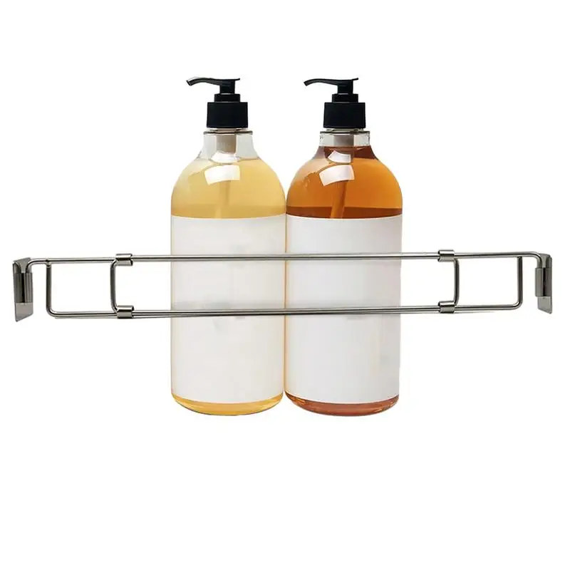 Camper Shower Corner Storage Bar Adjustable Toiletries Securing Rod RV Motorhome For Inside Living Fixing Bar RV Accessories