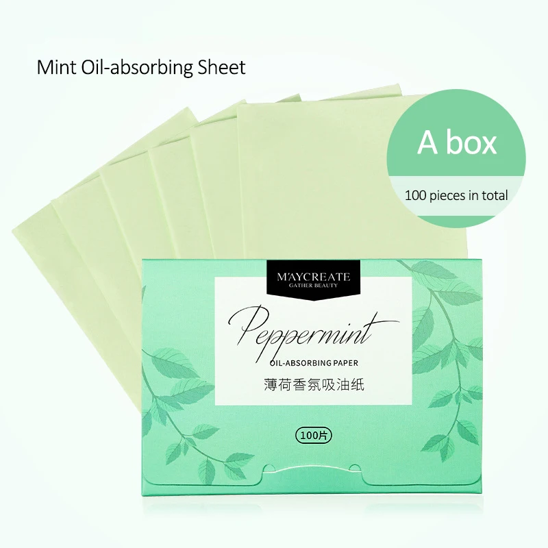 100Sheets/bag Oil Blotting Paper Lavender Green Tea Chamomile Oil Control Sheets Face Cleaning Absorbent Paper Makeup Tools