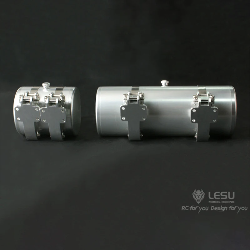 LESU Metallo Acciaio Inossidabile Simulazione 50MM 100MM Rotondo Serbatoio Carburante G-6059 per Tamiya 1/14 RC King Global Route GL Parti di Aggiornamento