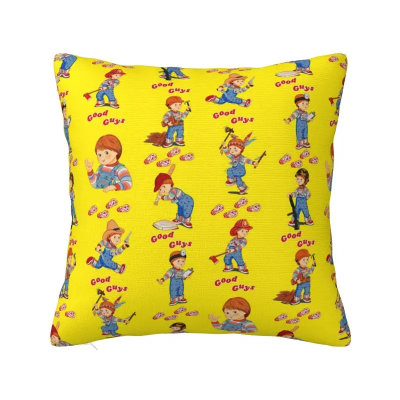 Custom Good Guys Chucky Pillow Decor Home Kawaii Child's Play Doll Outdoor Cushions Square Pillowcase