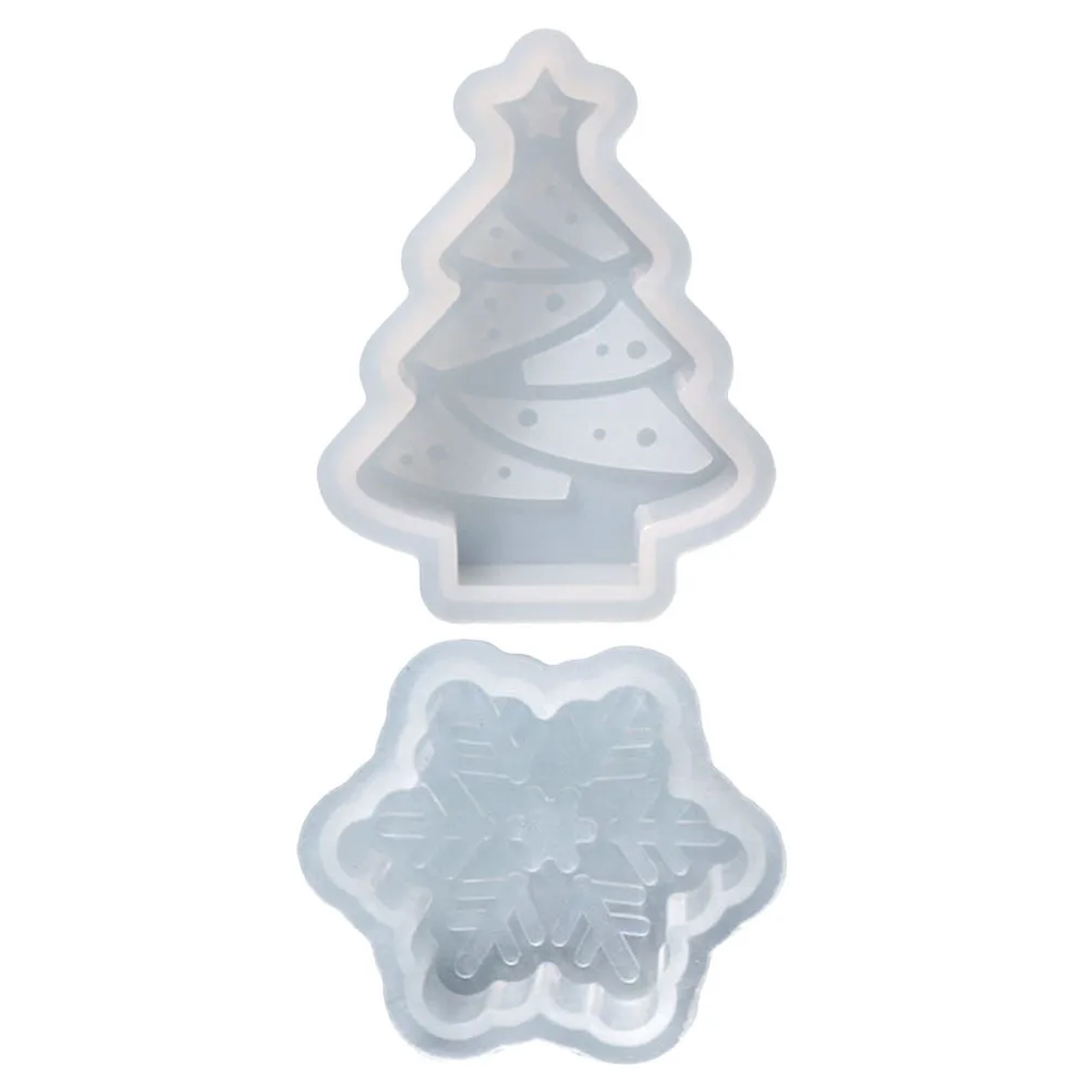 

2Pcs DIY Christmas Tree Mold Silicone Mold for Making Scented Wax Craft Soap Decoration Silicone Molds for Candles