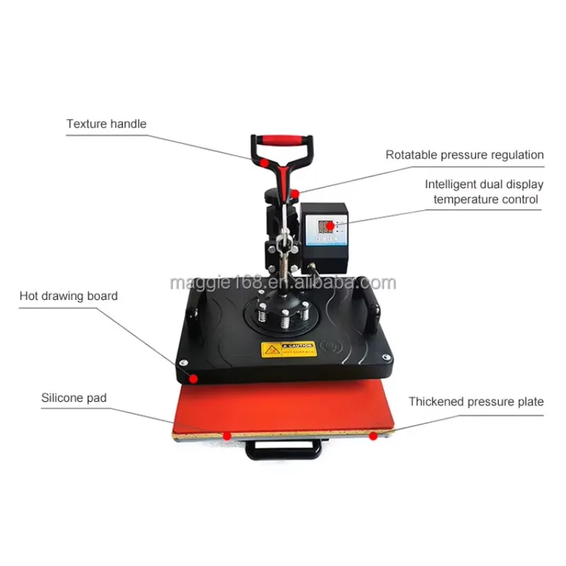 Máquina de prensa térmica combinada, 110v/220v 1800w, 8 em 1, máquina de estampagem a quente automática dupla, sublimação, máquina de transferência de prensa térmica