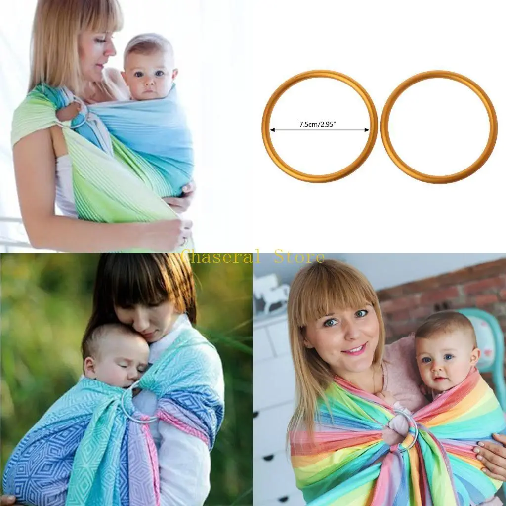 

E7CE 2Pcs Newborn Baby Carriers Aluminium Baby Sling Rings For Baby Carriers & Slings High Quality Baby Carriers Accessories