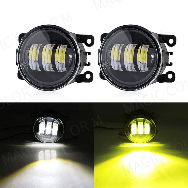 Led Mistlamp Voor Citroen Ford Honda Suzuki Isuzu Mitsubishi Renault Auto Fog Lamp 8000LM 30W Wit Geel 12V Waterdicht