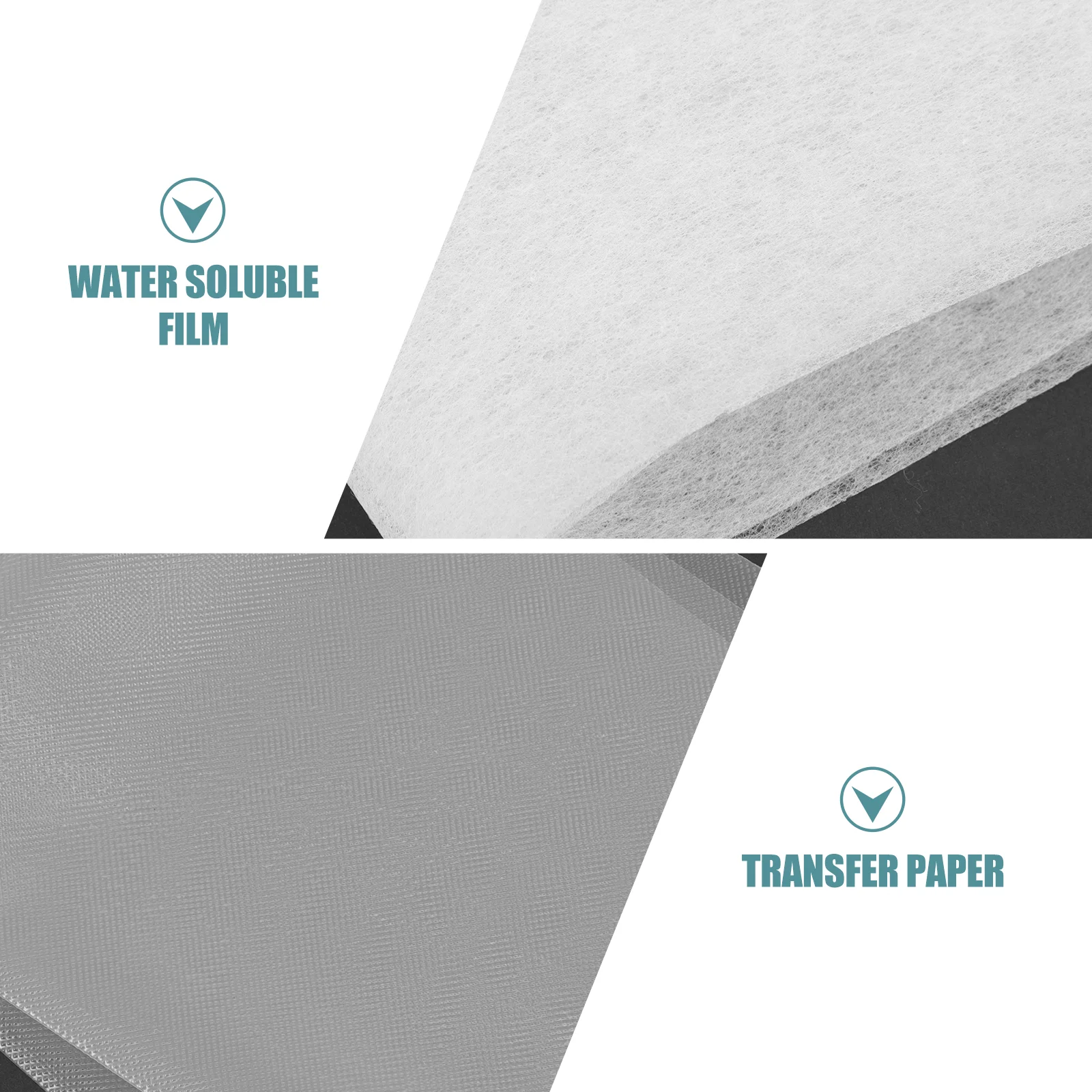 16-delige wateroplosbare film borduuraccessoires sticker stabilisator oplossend transferpapier kind