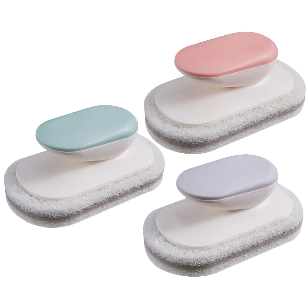 

3pcs Dish Cleaning Brush Multi-Function Pot Scrub Brush Kitchen Sink Wok Cleaner Stain Removal Durable Bristles Soft Cloth