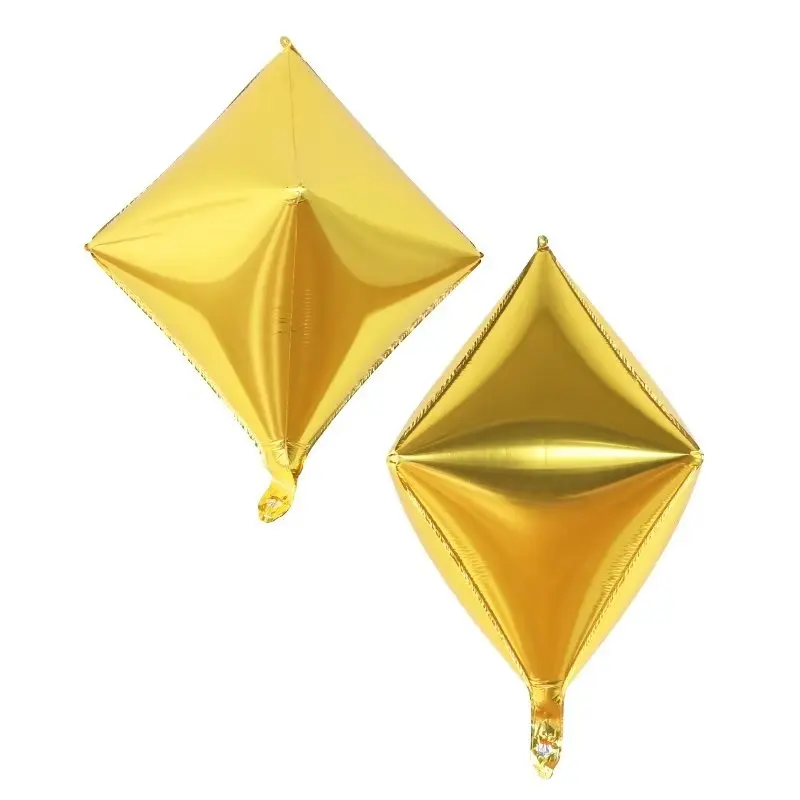 2pcs 22inch Rose Gold Silver rhombus Foil balloon happy Birthday Party decorations Wedding Baby Shower helium Globos Supplies