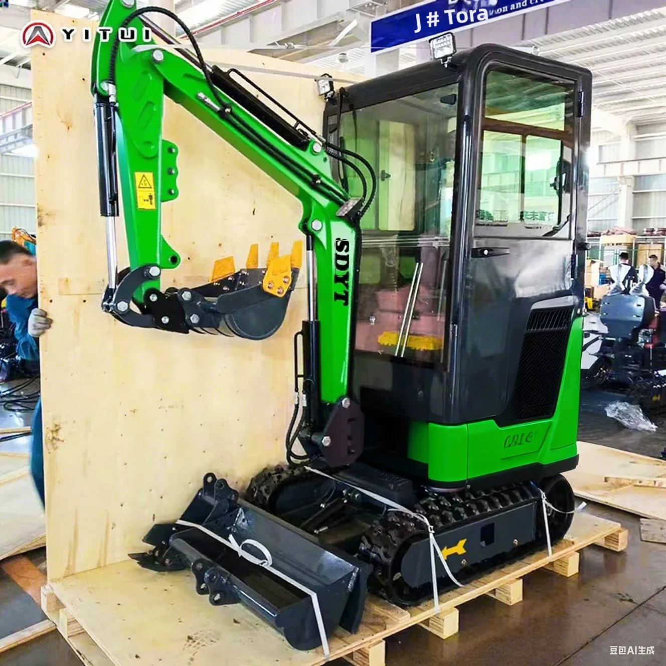 تخصيص 1.5 طن حفارة صغيرة الديزل حفارة صغيرة حفار زاحف مع المرفقات قواطع المنتزع للمزرعة Epa معتمد