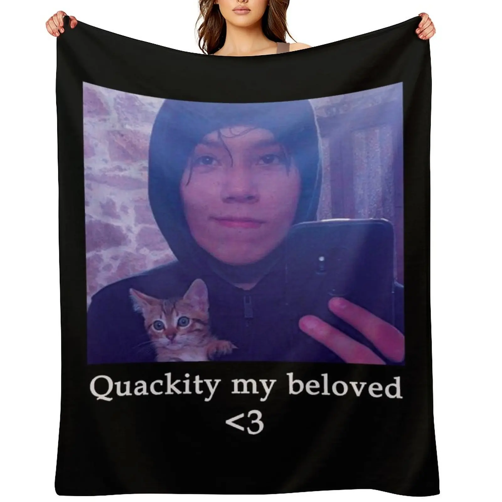 

Quackity my beloved | Beloved Quackity | Dream SMP Throw Blanket Sofa Throw Flannel Kid'S Blankets