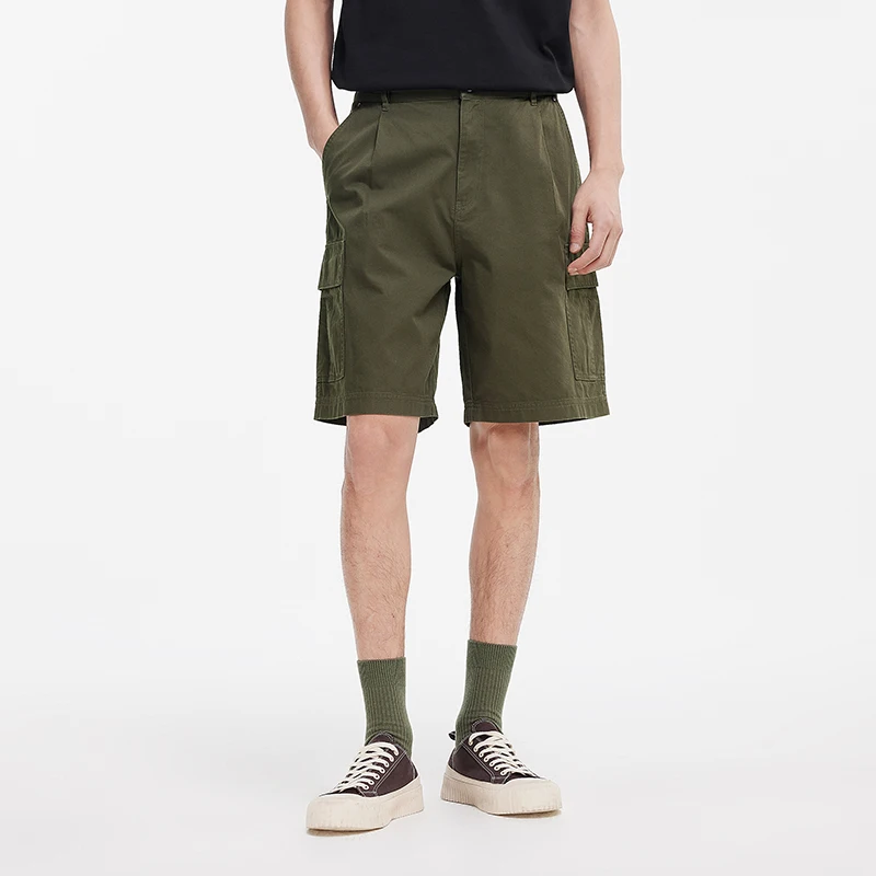 Semir повседневные шорты средней длины, мужская рабочая одежда, свободные прямые шорты, новинка 2023 года, летние новые хлопковые модные универсальные шорты 5 дюймов