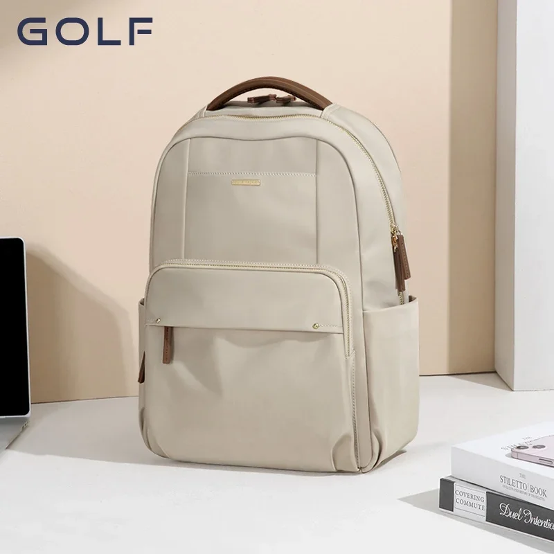 GOLF damskie plecaki na laptopa 2024 15.6 Cal tornister plecak uniwersytecki damskie plecaki estetyczna moda podróżna wodoodporna