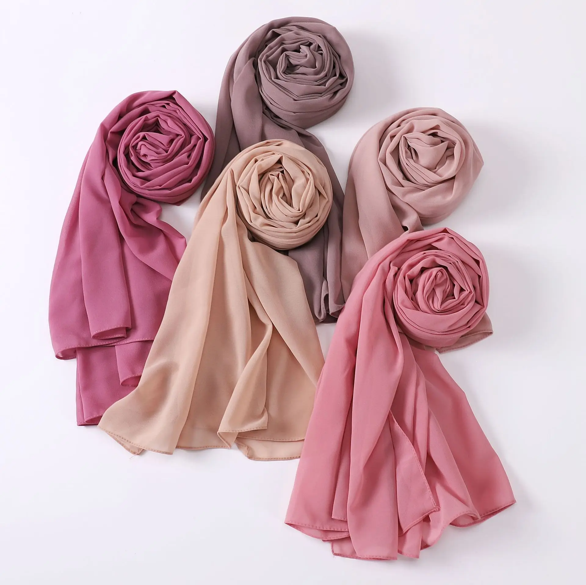 

2017 Fashion Plain Color Chiffon Scarf Women Long Solid Color Bubble Chiffon Shawls Muslim Wrap Hijab Scarves Free Shipping