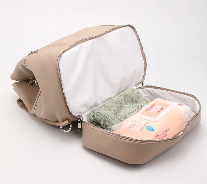 Diaper Bag Mummy Maternity Baby Bags Small Travel Grey Baby Nappy Changing Backpack Women Insulated Lunch Bag Stroller Organizer