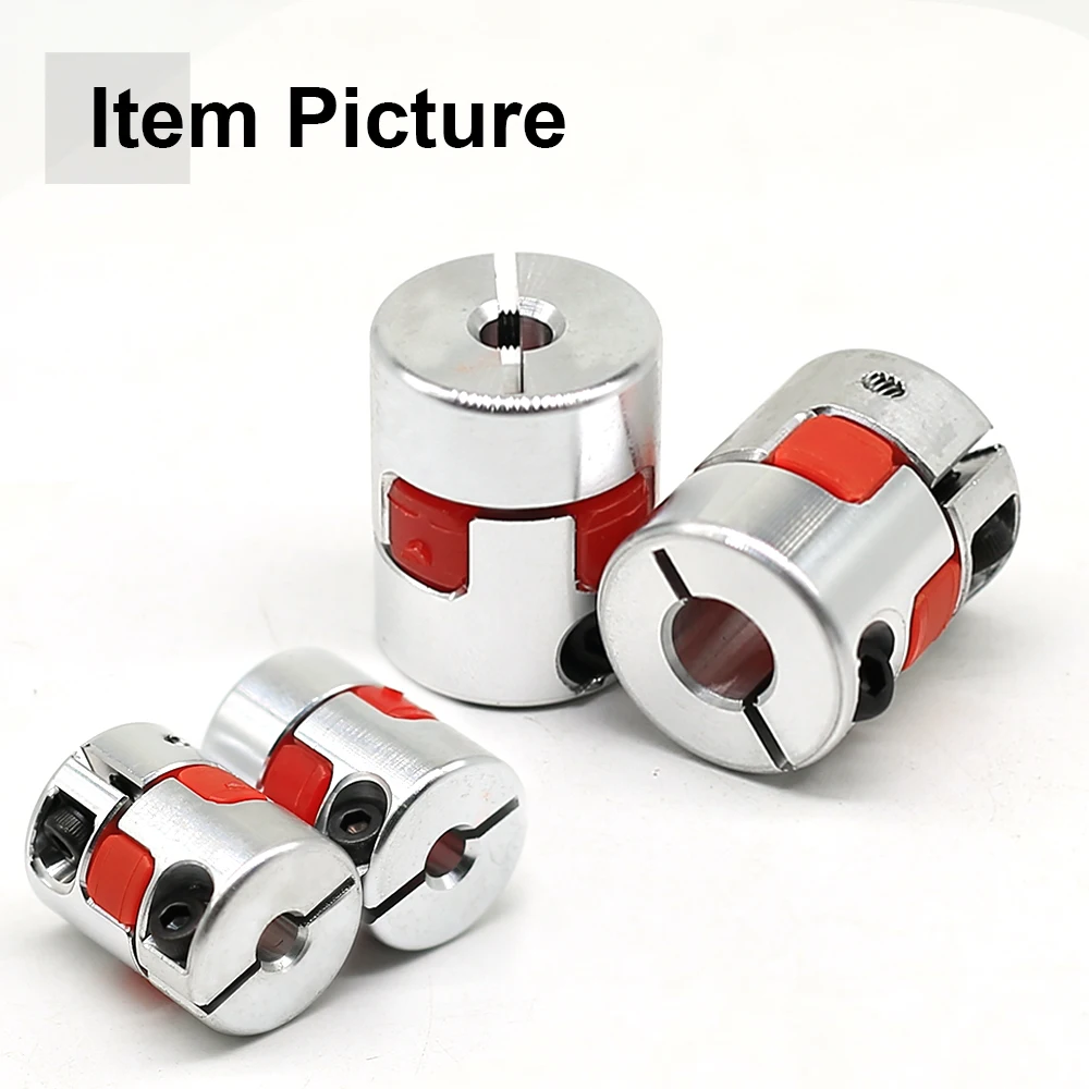 D20L25 5x8mm 3mm 4mm 5mm 6mm 6.35mm 7mm 10mm Plum Coupling spider flexible motor coupler aluminium flexible jaw coupling