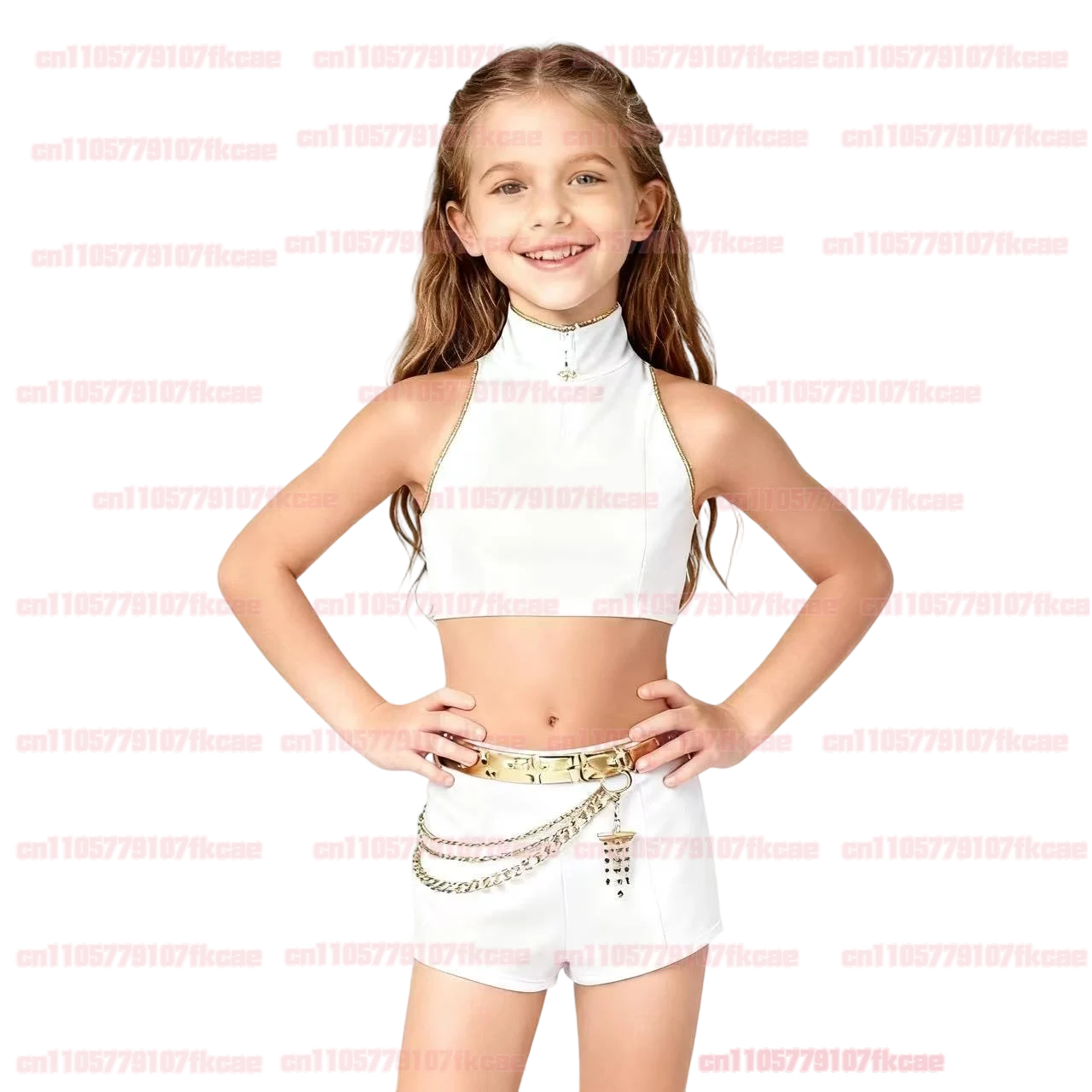 어린이 애니메이션 K-팝 악마 사냥꾼 코스프레 의상 세트 가발 포함 화이트 가죽 유니폼 의상 조이 루미 미라 할로윈 카니발용