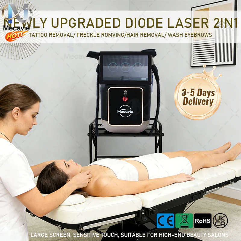 

Новейший аппарат для безболезненной перманентной лазерной эпиляции Soprano 2-в-1 4000 Вт, 4-волновой, 808 нм, диодный, с функцией удаления татуировок Pico, модель 2026 года